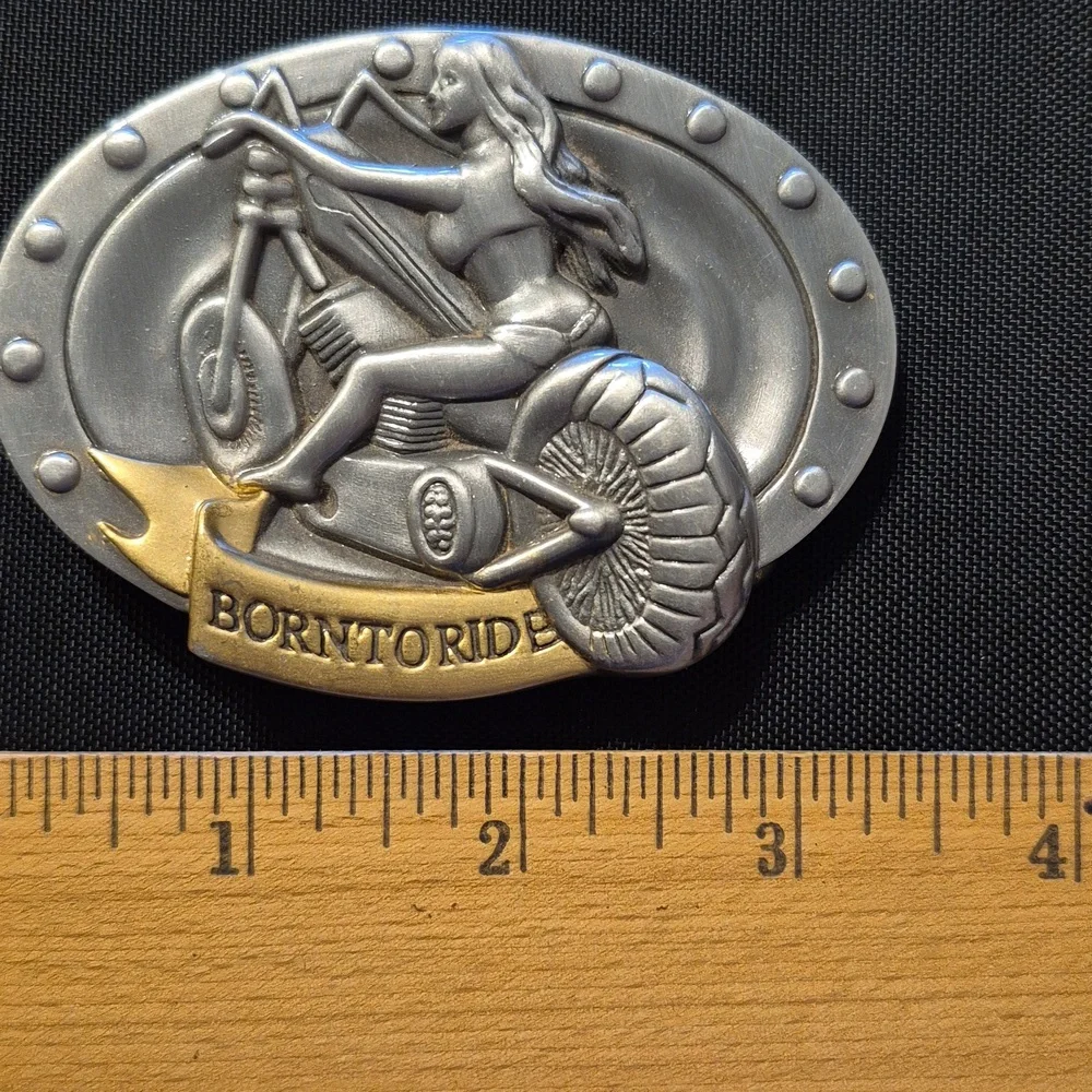 Born To Ride Belt Buckle - Picture 3 of 3